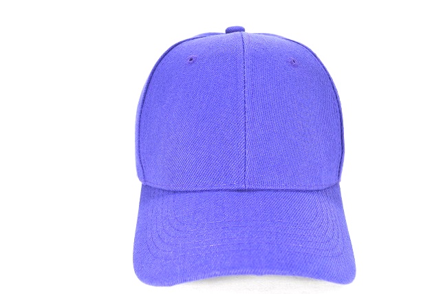 PLAIN 100% ACRYLIC VELCRO CAP-PURPLE